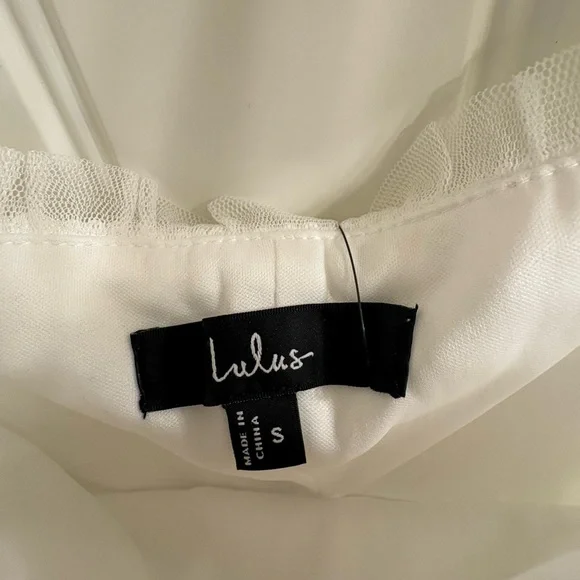 Lulus NWT Glowing Intentions White Sequin Bustier Tie-strap Mini Dress - Size S - Picture 8 of 15